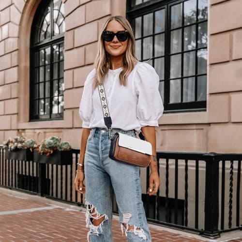 Roulens Crossbody Bags for Women Small Crossbody Wallet Purses with 6 Card Slots, Leather Shoulder Handbags, Perfect for Daily Use/Travel - Thumbnail 2