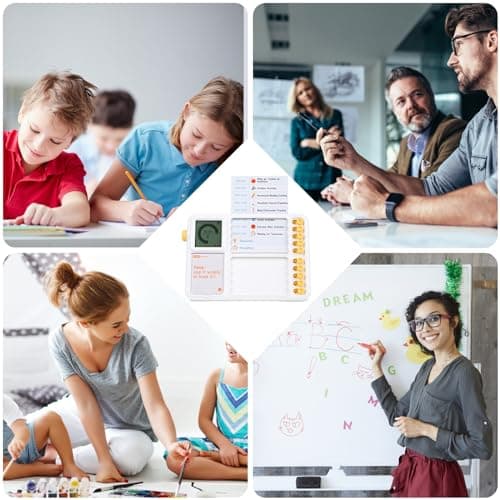 Visual Timer for Kids with Planning Board, ADHD Timer for Kids, Daily Chore Board-Checklist for Autism, Visual Schedule, Time Management, Silence Timer for Home School - Thumbnail 5