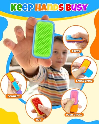 LADFAR Magnetic Sensory Fidget Toys – Frozen Peak & Flow Wave Style Silicone Sliders for Anxiety Relief, Autism & Office Focus, Travel Desk Must-Have for Adults & Kids - Thumbnail 2