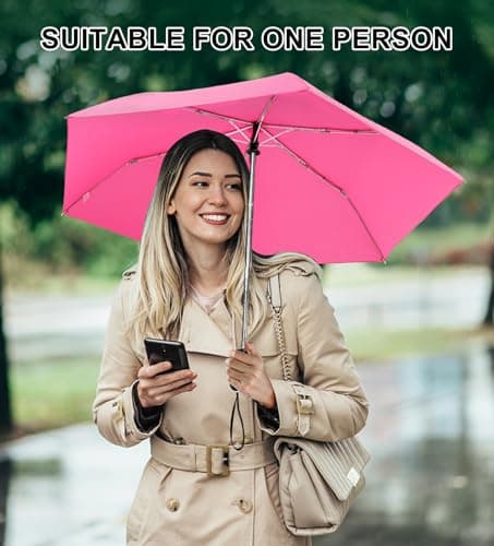 Compact Mini Umbrella Automatic - Folding Travel Umbrella, Micro & Mini Design for Women Purse or Pocket, Auto Open Close - Thumbnail 3