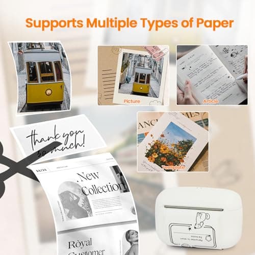 NULLTONEX Label Maker Machine with Tape: Bluetooth Sticker Printer Supports Printing Multiple Labels, Versatile App with Fonts and Icons for Home, Kitchen, School, Office Organization, White - Thumbnail 4