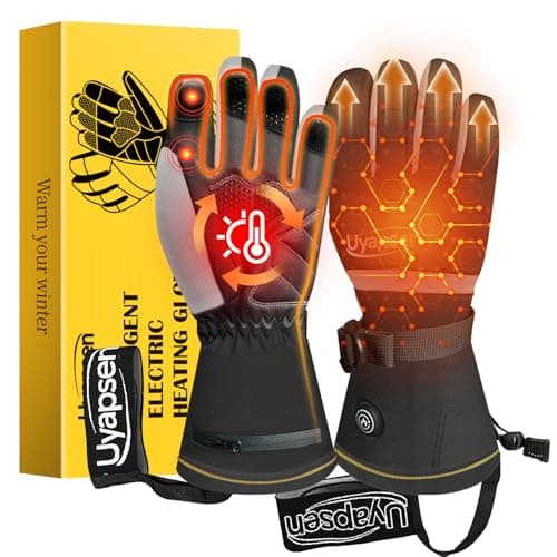 Heated Gloves for Men & Women, Rechargeable 3-Temp Electric Hand Warmer Gloves with Touchscreen, Waterproof Winter Gloves for Ski Snowmobile Motorcycle Hunting Camping Hiking Work(Black, XX-Large) - Image 1