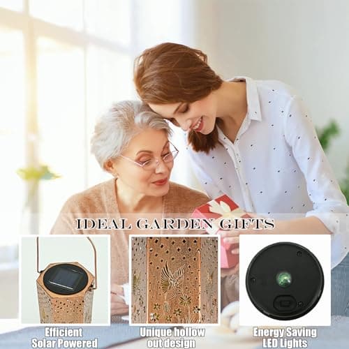 Mothers Day Gifts for Mom Grandma - Birthday Gifts for Women, Hummingbird Solar Lights Outdoor, Solar Lanterns Outdoor Waterproof Home Decor, Garden Decor for Outside - Thumbnail 6