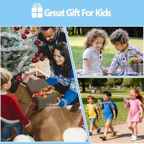 Video Walkie Talkies for Kids, Rechargeable Kids Walkies Talkies 2 Pack, Indoor Outdoor Toys for Game Party Camping, Christmas Birthday for Aged 3 4 5 6 7 8 9 Girls Boys,Blue&Pink - Thumbnail 6