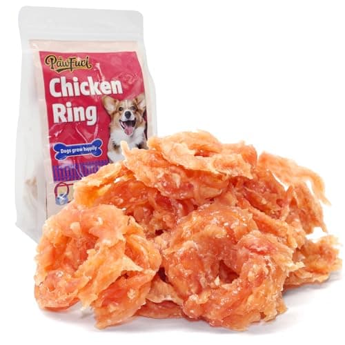 PawFuel Dog Treats Chicken Jerky Rings High Protein Taurine-Rich Perfect for Chewing Training Rewarding Small, Medium, and Large Dogs,14.11 Oz - Image 1