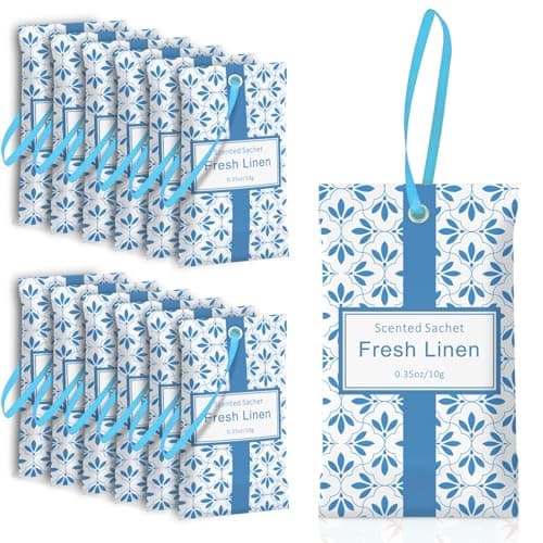 SCENTORINI Scented Sachets for Drawers and Closets, Linen Scent 14 Pack, Long-Lasting Home Fragrance Sachets Bags Wardrobe Freshener for Dresser, Closets, Clothes Storage, Suitcases - Image 1