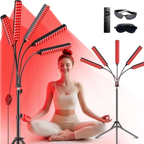 Red Light Therapy for Face and Body, Red Infrared Light Therapy Lamp with Stand Led 660nm Red Light-Therapy& 850nm Infrared Light Device for Body Gift for Her - Image 1