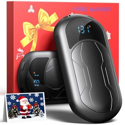 Electric Hand Warmers Rechargeable 2 Pack with 3 Heating Mode,Portable Hand Heater,Smart Chips,USB Quick Charge, Valentine's Day Gifts for Women, Outdoor, Golf, Hunting, Camping (Noble Black) - Image 1