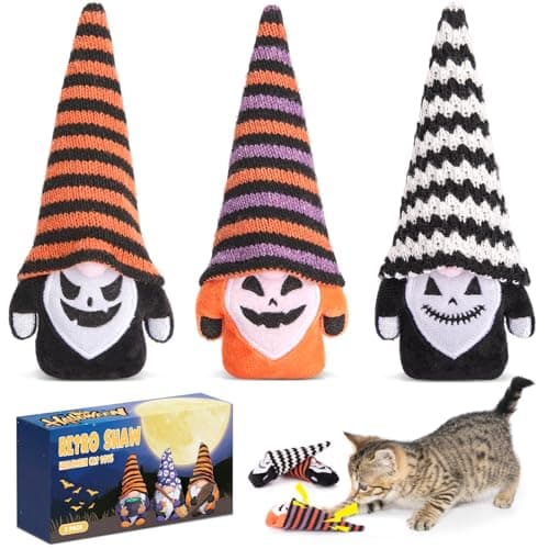 Retro Shaw Cat Toys Gnomes, 3 Pack, Catnip Toys for Indoor Cats Kitty Kicker Chew, Safe Teeth Cleaning Interactive Kitten Toy for All Pet Breeds, 6.7 Inches - Image 1