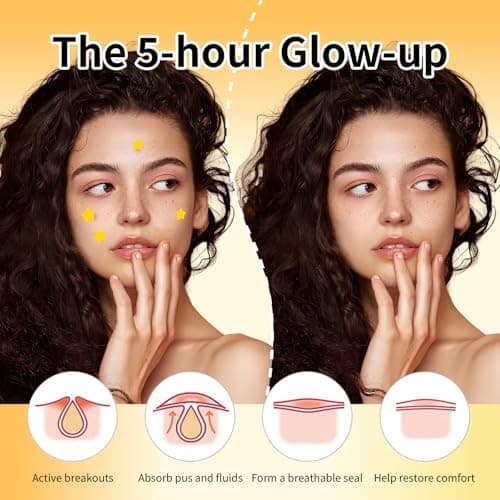 Dazzlook Yellow Star Shaped Pimple Patch with Salicylic Acid, Hydrocolloid Pimple Stickers for Blemish Care, 72 Count, Fashion Blemishes Patches - Thumbnail 4