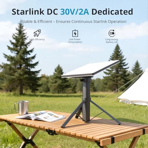 Starlink Mini Battery Pack– 166Wh/45,000mAh Power Bank Up to 6-Hour Runtime, All-in-One Battery & Tripod Stand, Stable Output for Outdoor Camping & Remote Work, IP67 Waterproof - Thumbnail 6