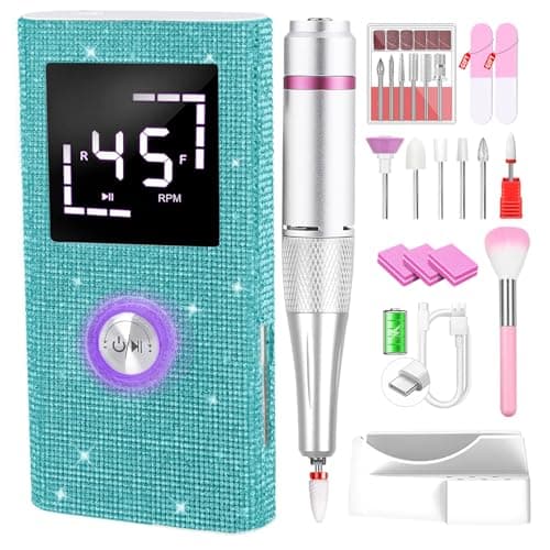 CozyZen Cordless Electric Nail Drill, 45000 RPM Rechargeable Diamond E-File, Portable & Low Noise for Acrylic/Gel Nails, Manicure & Pedicure - Professional & Home Use - Image 1
