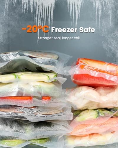 Portable Vacuum Sealer for Food, 30 Reusable Sealer Bags with 60kPa Powerful Handheld Vacuum Sealer Machine, Seal Meal Saver, Cordless Compact Food Sealer for Freezer, Microwave - Thumbnail 6