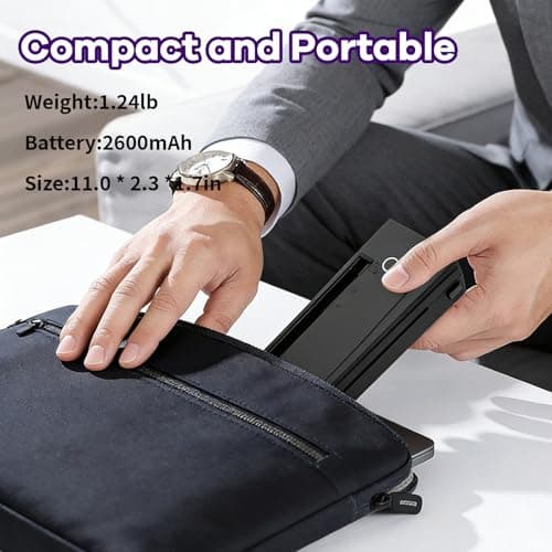 NDYIN Tattoo Stencil Printer, Bluetooth Thermal Tattoo Printer Machine, D80 Portable Stencil Printers for Tattooing with 10pcs Transfer Paper, Compatible with iOS, Android and PC(Black) - Thumbnail 4