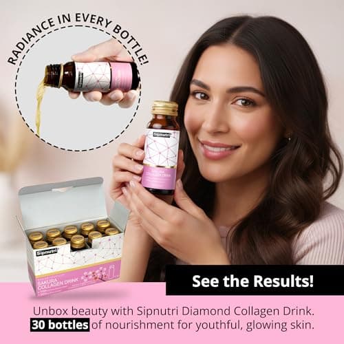 Sipnutri Sakura Collagen Drink - 3000mg Marine Peptides Liquid Shot for Women and Men, Hydrolyzed with Cherry Blossom & Mangosteen Extract, Supports Skin Hydration, Hair & Nail Health –1.69 fl oz x30 - Thumbnail 5