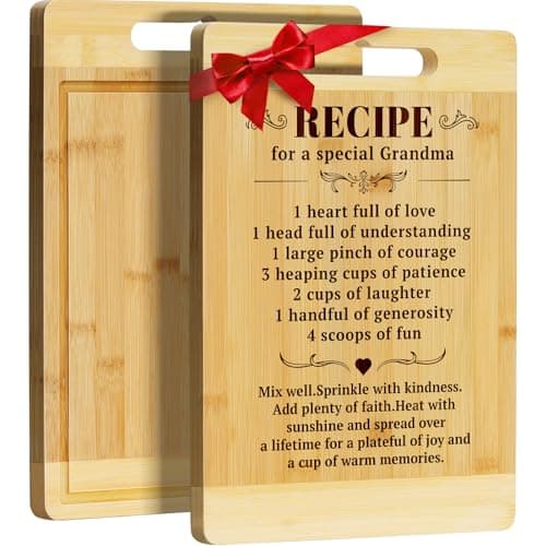 Kikcoin Gifts for Grandma - Bamboo Cutting Boards for Kitchen, Cutting Board Gift for Grandma Birthday Thanksgiving Christmas Great Grandma Gifts for Nana Gigi, Large Cutting Board 13.8" X 9.8" - Image 1