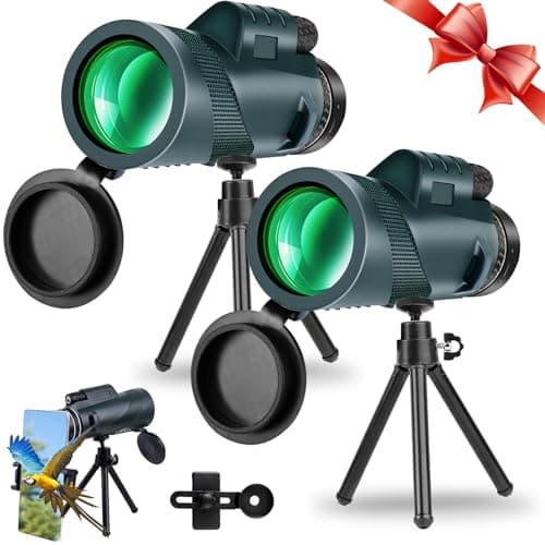 80x100 High-Power Binoculars Two-Piece Set with Phone Mount and Tripod, Featuring BAK4 Prisms and FMC-Coated Lenses Ideal for Hunting,Stargazing,Birdwatching,Wildlife Observation, Camping, and Hiking
