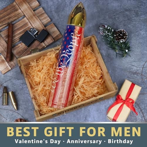 Funslive We the People American Flag, 250 Anniversary USA 34 oz Bullet Tumbler, Fishing Hunting Camping Mens Gifts Ideas, Gifts for Men Who Have Everything, Birthday Husband Him Men Gifts 2026 - Thumbnail 5