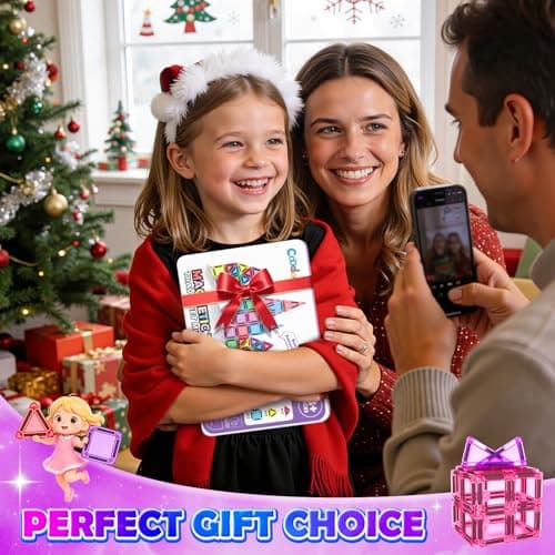 Coodoo Mini Magnetic Tiles Set with Iron Box, Travel Essentials Portable Magnet Building Blocks, Montessori Educational Sensory Toys for Toddlers 3+ Boys Girls Birthday Gift Classroom Must Haves - Thumbnail 6