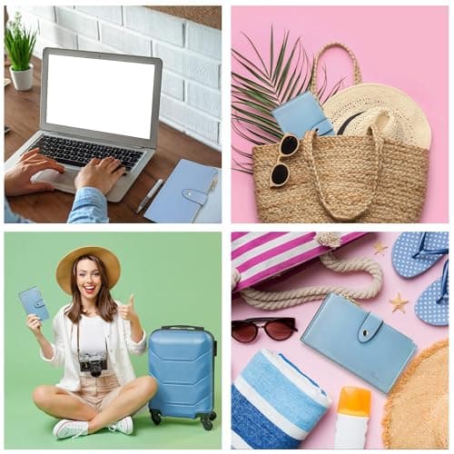 Travelambo Leather Wallets for Women Slim RFID Blocking Bifold Credit Card Holder Wallet - Thumbnail 6