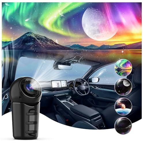 Galaxy Projector for Car,4 in 1 Portable Car Roof Star Projector,360° Rotating Galaxy Light Projector with Adjustable Knob for Car,Gifts,Room Decor - Image 1