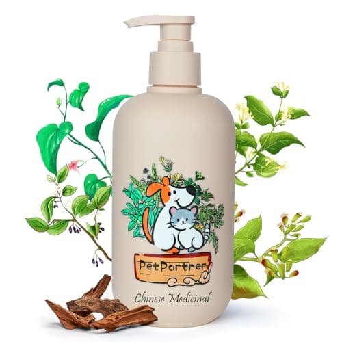 Cat and Dog Shampoo Conditioner, Hypoallergenic Medicated Puppy Shampoo，Veterinary Formula Dog Shampoo for Allergies and itching，Itchy Skin Relief for Smelly Dogs, Natural Sensitive Skin Care - Image 1
