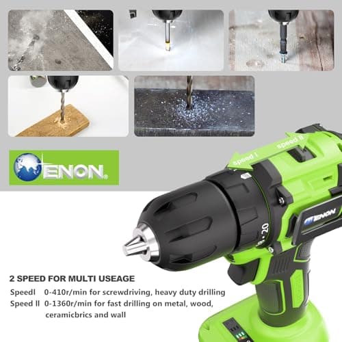 Brushless Cordless Drill Set,12V Power Drill Set with Battery and Charger, Electric Driver/Drill Bits, 3/8'' Keyless Chuck,20+1 Torque Setting, 300 inch-lbs, with LED Electric Drill Set - Thumbnail 4