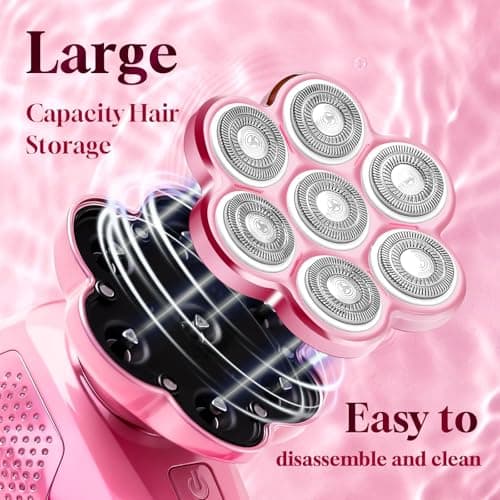 Electric Razors for Women Legs: 120 min Long Time Use Rechargeable Electric Shaver for Women - Waterproof Wet & Dry Hair Remover - Trimmer for Lady Face Public - Thumbnail 3