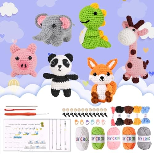 Wunila Crochet Kit for Beginners, 2026 DIY Craft for Adults, Great Gifts for Crochet Lovers, Crocheting Animals Kits with Step by Step Videos, Yarn,Crochet Hook, Birthday Gift, Holiday Gift - Image 1