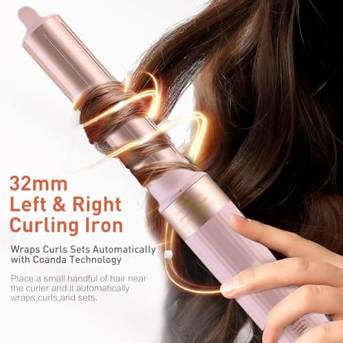 TANSHINE Blow Dryer Brush Set,5 in 1 Professional Hot Air Styler Hair Dryer Brush Styler,High-Speed Dryer Air Curler for Fast Drying Curling Volumizing Straightening Styling,Ionic Technology,Pink - Thumbnail 4