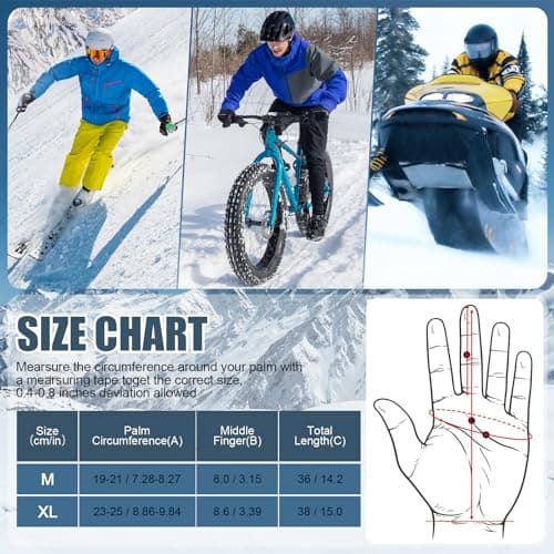 Heated Gloves for Men Women, Rechargeable Full & Half Hands Electric Gloves Heated Fingerless Touchscreen Gloves Heated Winter Hand Warmer for Work Cycling Skiing Outdoor Snow (Large) - Thumbnail 5