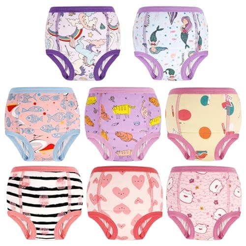 MOEMOE BABY Training Underwear 8 Packs Soft Cotton Absorbent Potty Training Pants for Toddler Boys and Girls 6 Years - Image 1