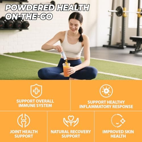 PureBotan Turmeric Curcumin Drink Powder, Turmeric Immunity Shots with Vitamin C, Orange Flavor Instant Drink Mix Packets, High Absorption Curcumin Complex CuminUP60, Immune & Joint Support Supplement - Thumbnail 3