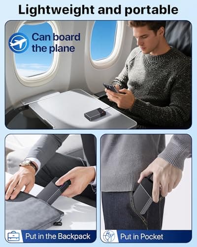 Portable Charger 20000mAh, 22.5W PD 3.0+QC 4.0 Super Fast Charging Power Bank, Cooler Aerospace Metal Case for iPhone 17 16 15 14, 13 Android, iPad, Samsung Google Tablet & More, Travel Essential - Thumbnail 4