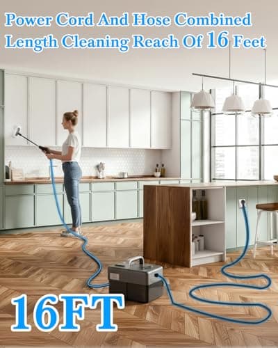 Mecmic Steam Cleaner for Home - 1600ML Water Tank 15s Heat-Up Portable Steamer for Cleaning, 6 Level Adjustable, 2500W, 45PSI, 250°F Steam, Handheld Steam Cleaner for Car Detailing, Grease, Tile,Grout - Thumbnail 6