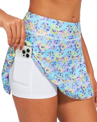 Stelle Women Tennis Golf Skirts High Waisted with Pockets Inner Shorts for Athletic Skorts Sports Running Pickleball (VP,XS) - Image 1