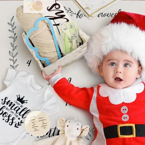 8Pcs Gender Reveal Gifts, for Newborn Boys, Baby Boy Gift Basket for First Time Expecting Parents to Be, Pregnancy Announcement & Care Package for Mum & Dad - Thumbnail 2