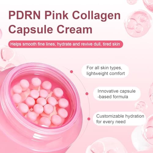 Jorceray PDRN Pink Collagen Capsule Cream – Salmon PDRN - Dual Texture Barrier Repair Moisturizer | Salmon DNA + 5% Niacinamide 2oz - Thumbnail 2