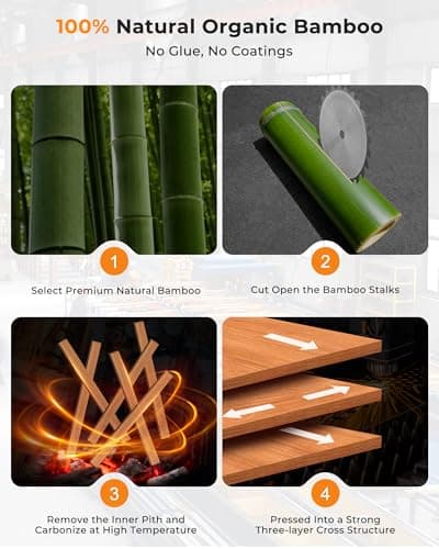 Bamboo Cutting Board for Kitchen, Knife-Friendly Wooden Cutting Boards Set 3-Piece with Juice Groove, Durable Chopping Boards for Meat, Vegetables, Fruits, Cheese – Multi-Purpose, Kitchen Gifts - Thumbnail 4