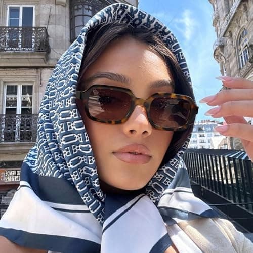 SODQW Trendy Square Sunglasses for Women 2025, 90s Vintage Designer Ladies Shades Fashion Sun Glasses - Thumbnail 2