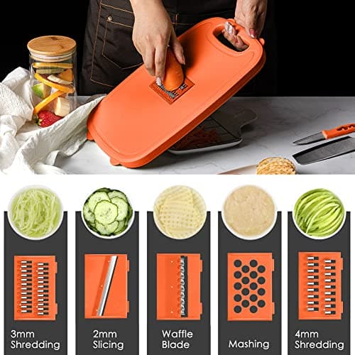 Camping Cutting Board, HI NINGER Collapsible Chopping Board with Colander, 9-In-1 Multi Kitchen Vegetable Washing Basket,Camping Gifts Accessories for RV Campers - Thumbnail 5