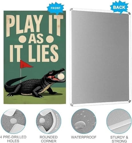 Carastora Golf Wall Decor Sign - Funny Tin Sign - Vintage Style Metal Plaque for the Man Den, Club, Bar or Sports Room, 8x12 Inch - Thumbnail 5