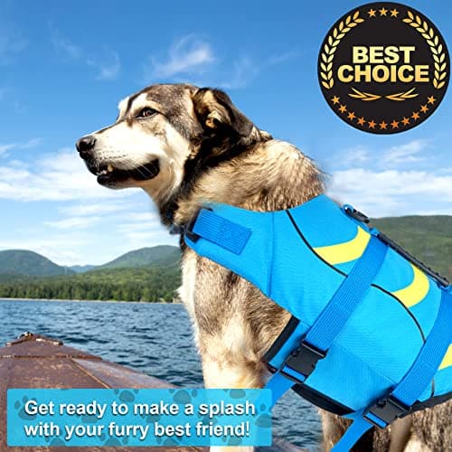 Fragralley Shark Dog Life Jacket, Adjustable Dog Life Vest with Shark Fin, Suit for Small Medium Large Dog Life Vest for Swimming and Boating - Thumbnail 2