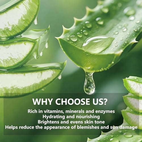 ABOTE Organic Aloe Vera Gel from 99% Pure Aloe for All - Ideal for After Suncare, Post - Shave & Itchy Skin - Works on Face, Body & Hair Care, Family Pack Size 13.53 fl oz, 400ml - Thumbnail 4