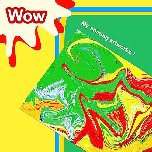 Titoclar Water Marbling Paint Kit,Easter Basket Stuffers,Arts and Crafts for Kids,Birthday Gifts for Girls Boys 3+Years Old, Toys for Ages 8-13 5-7 3-6, Art Supplies for Kids - Thumbnail 5