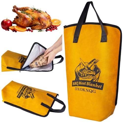 DXOKNQG BBQ Meat Blanket - 5-Layer Insulated Food Bag for Keeping Grilled Meat Warm, Juicy & Tender, Large Capacity Portable Tote for Outdoor BBQ, Picnics, Parties (Yellow) - Image 1