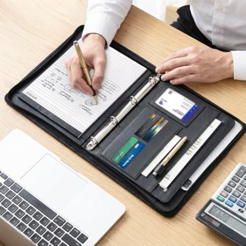BRAVE ELK Zippered Padfolio Portfolio Binder, 40 Sleeves & Tablet Holder Case - Thumbnail 6