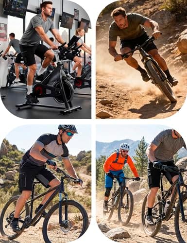 Men's Mountain Bike Shorts 3D Padded Bicycle Biking Shorts Quick Dry Lightweight MTB Cycling Shorts (Army Green, 2XL) - Thumbnail 6