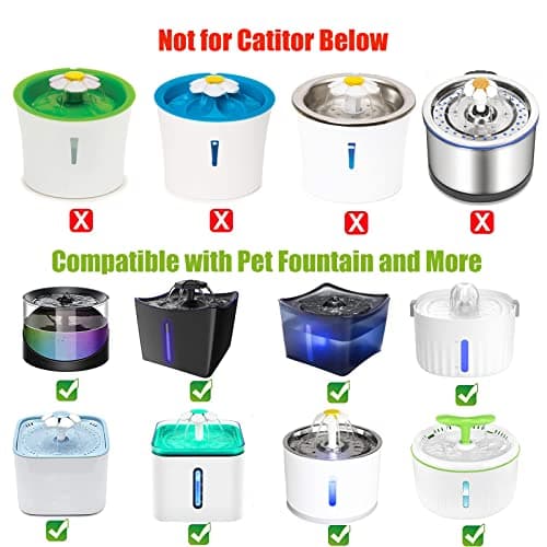 Cat Pet Water Fountain Filters, 5 inch, Dog Fountain Activated Carbon Filters Replacement, Compatible with Cats and Dogs Automatic Water Dispenser (16Pcs) - Thumbnail 2