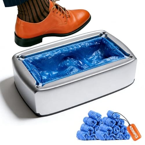 VMYTH Upgraded Automatic Shoe Cover Dispenser,Shoe Cover Machine With 200pcs Disposable Covers And Fits Most Shoes Size,Shoe Covers Disposable Dispenser For Home,Factory,Office,Laboratory - Image 1